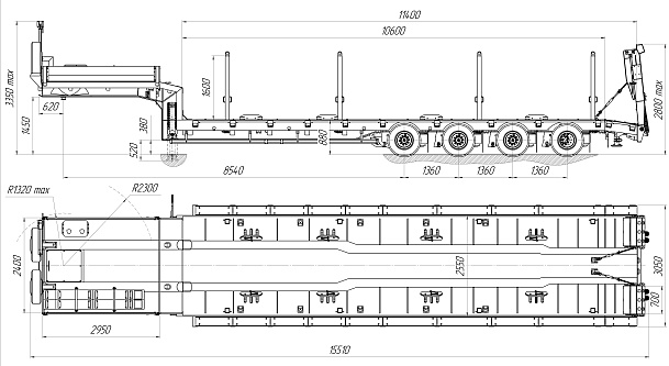 Полуприцеп низкорамный HARTUNG 9104-04, ч/н Н9142.208-0000.000