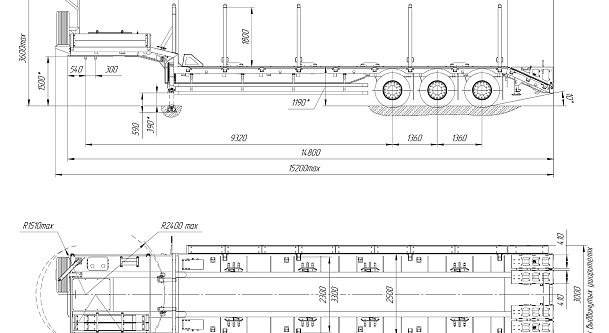 Полуприцеп высокорамный HARTUNG 9104-03, ч/н H9131.805-0000.000