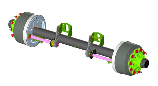 Ось AVG Axle без подвески 9тн. / тормоз дисковый